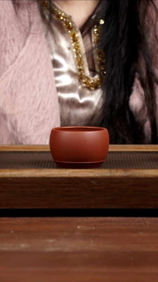 【闪购商品】紫砂茶壶红皮龙鼓杯80CC