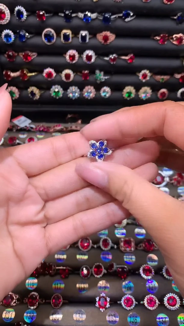 【闪购商品】蓝宝石戒指银S925镶嵌1