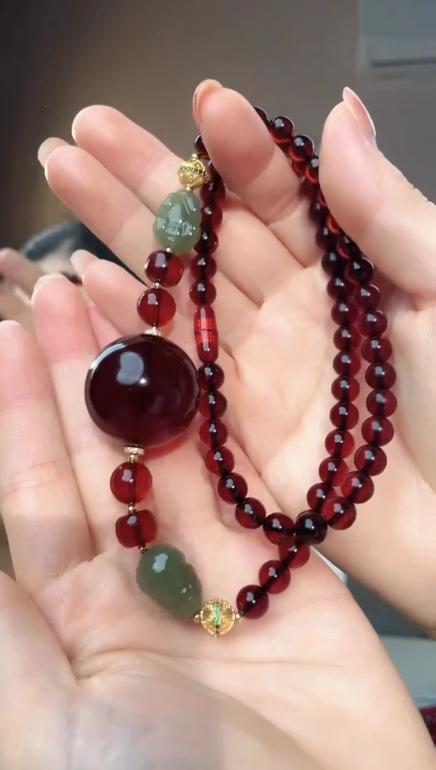 裸石琥珀未镶嵌28+10+7+ 天然缅甸琥珀项链设计款