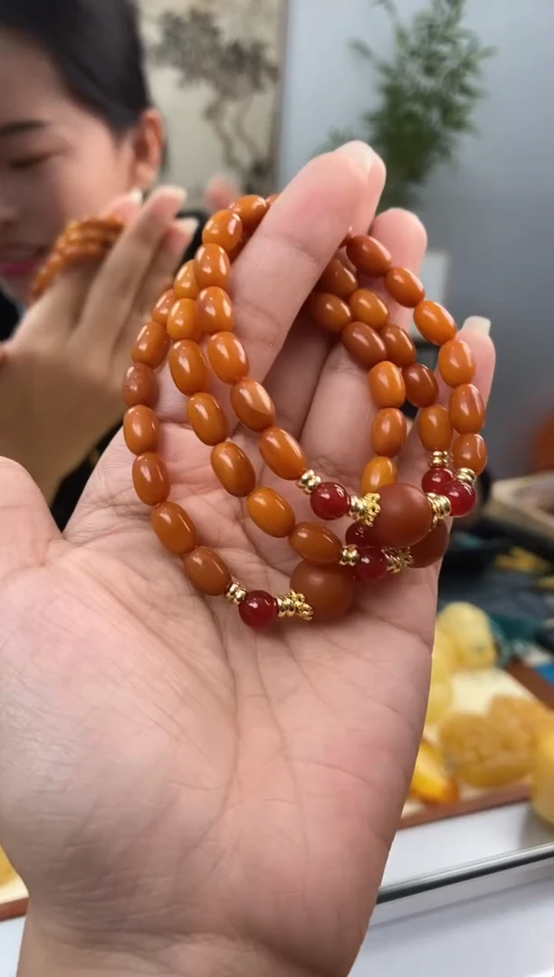 【闪购商品】琥珀裸石未镶嵌天然琥珀蜜蜡手链多样性选一