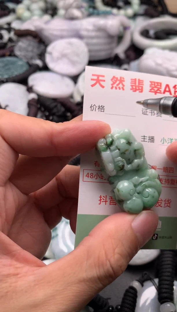 翡翠未镶嵌吊坠(不含链)1