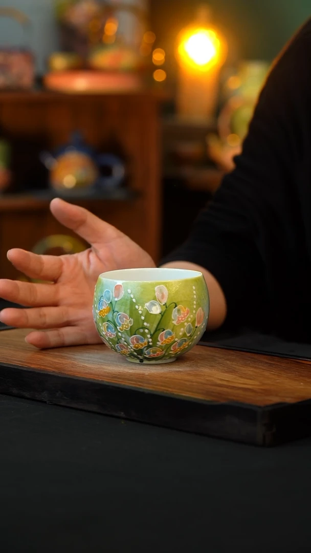 杯手绘心瓷陶瓷浮力