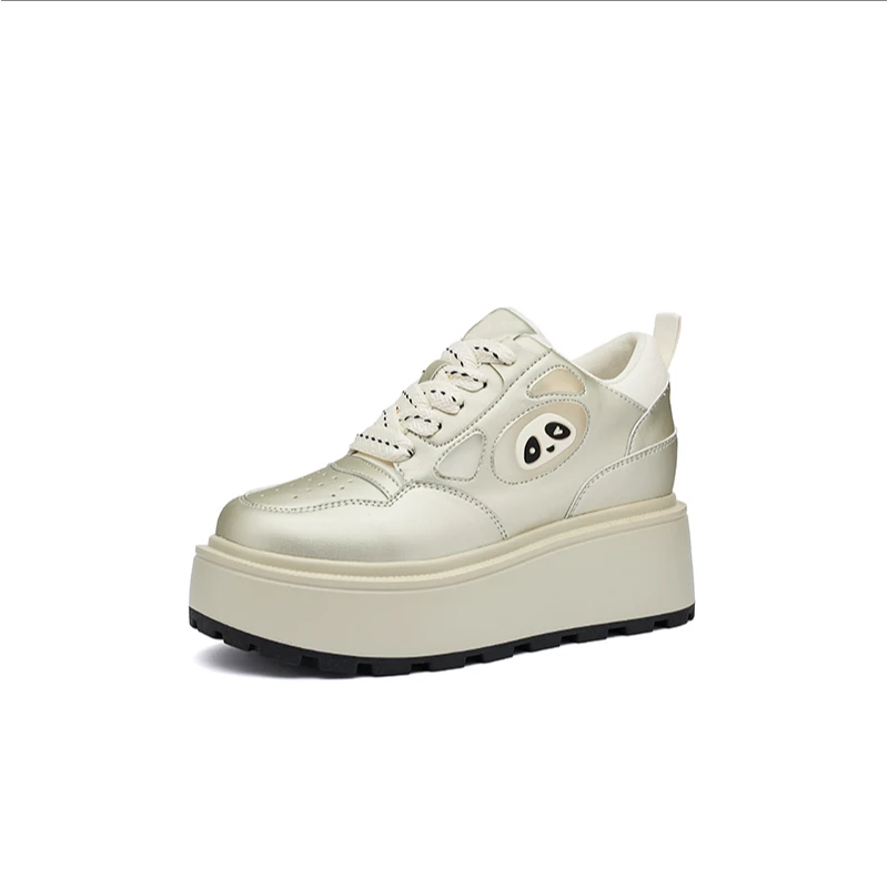 增高8CM 2024新款春秋小白鞋厚底百搭内增高小个子女鞋2840
