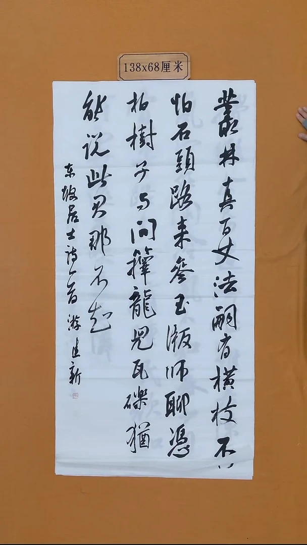 书法游建新 江西理S 兰亭书家 68*138 八平尺