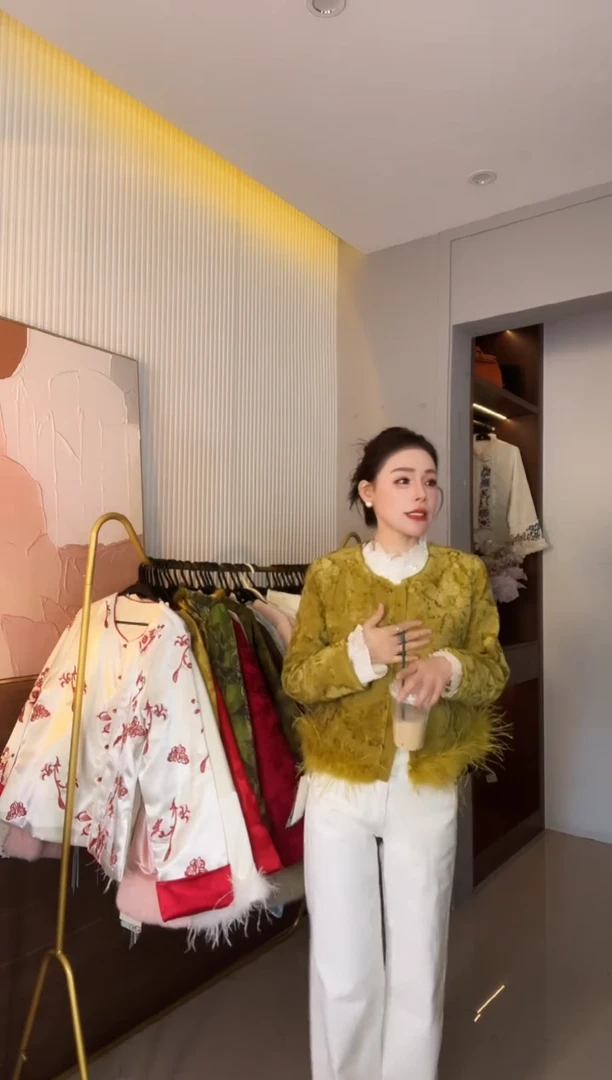 617 芥末绿上衣外套薄棉XL110-120