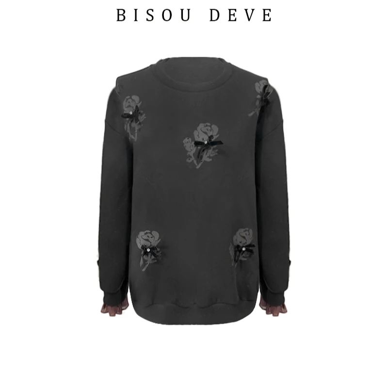 【时初轻奢】玫瑰故事卫衣BA01018324