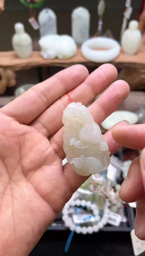 【闪购商品】和田玉吊坠未镶嵌青海青白 望子成龙9007647