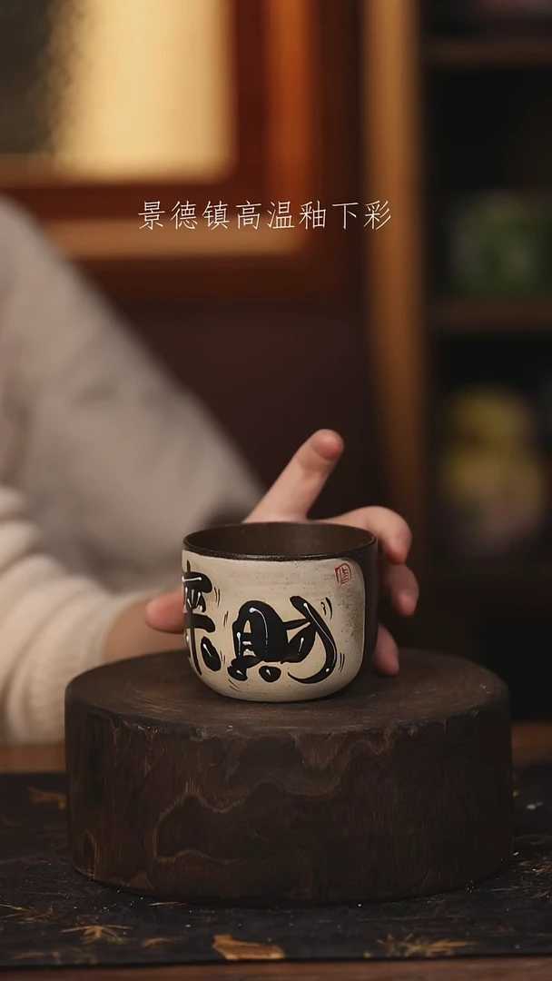 陶瓷景德镇高温釉下手绘陶瓷@L058@