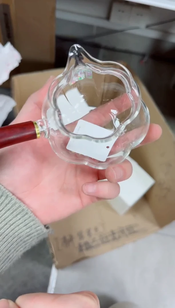禾器粉金标纳福茶海（侧把）