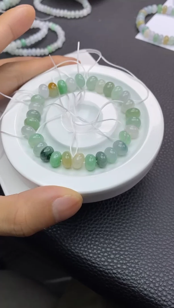 翡翠散珠45天然A货翡翠散珠卡8+