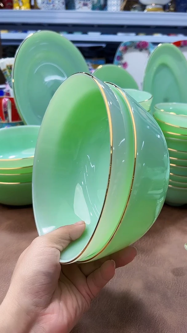 玉瓷 6.5英寸面碗2个景德镇陶瓷