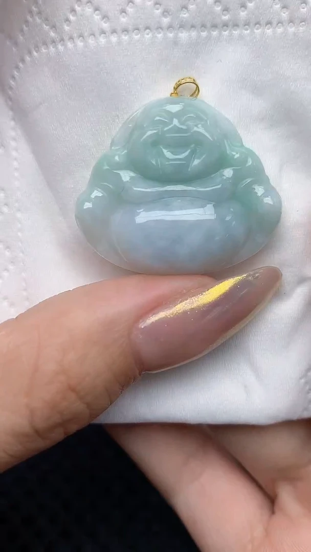 【闪购商品】翡翠颈饰18K金镶嵌天然翡翠A货