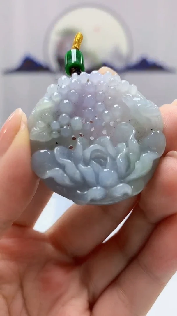 【闪购商品】定制翡翠未镶嵌5145ms-毛货136花鸟赠珠链