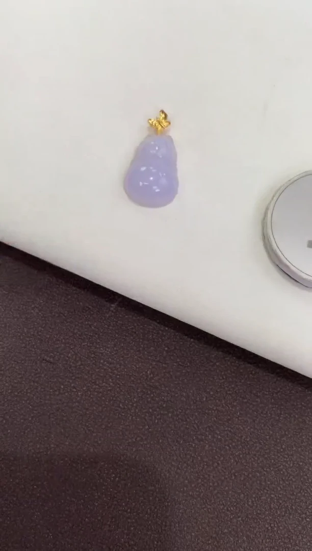 吊坠(赠链)18K金镶嵌翡翠天然缅甸a货翡翠