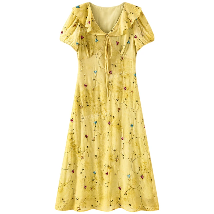 2025新款【四季青小封家轻奢】法式茶歇裙甜美刺绣连衣裙53869835