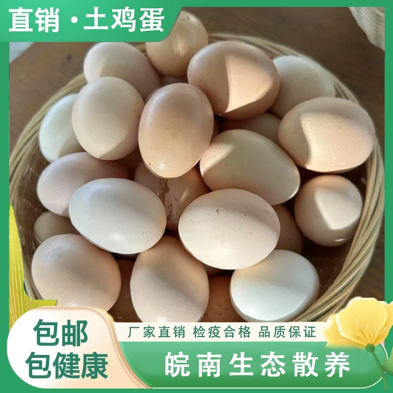 正宗散养富硒大个土鸡蛋新鲜健康农家自养纯粮食喂养