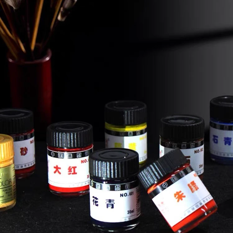 姜思序堂30ml高级国画颜料12色套装学生国画练习创作山水工笔颜料