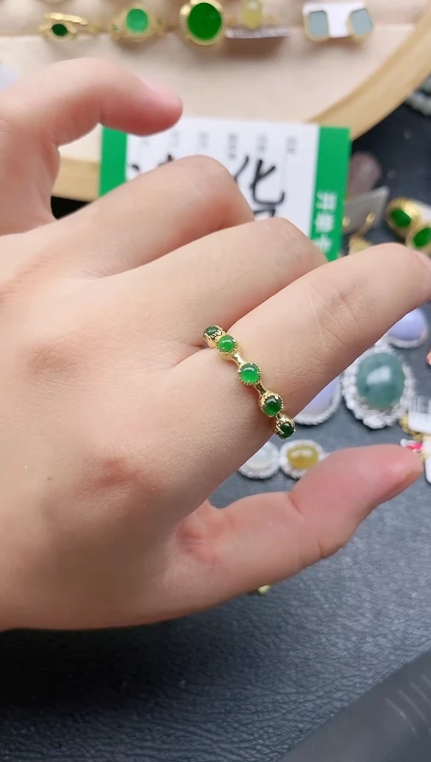 翡翠戒指银S925镶嵌11111