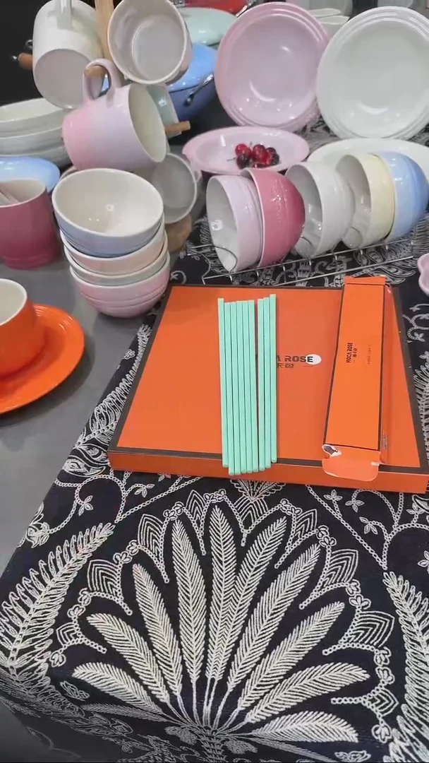 【闪购商品】瓷筷子SPS6双盒装-孔雀青