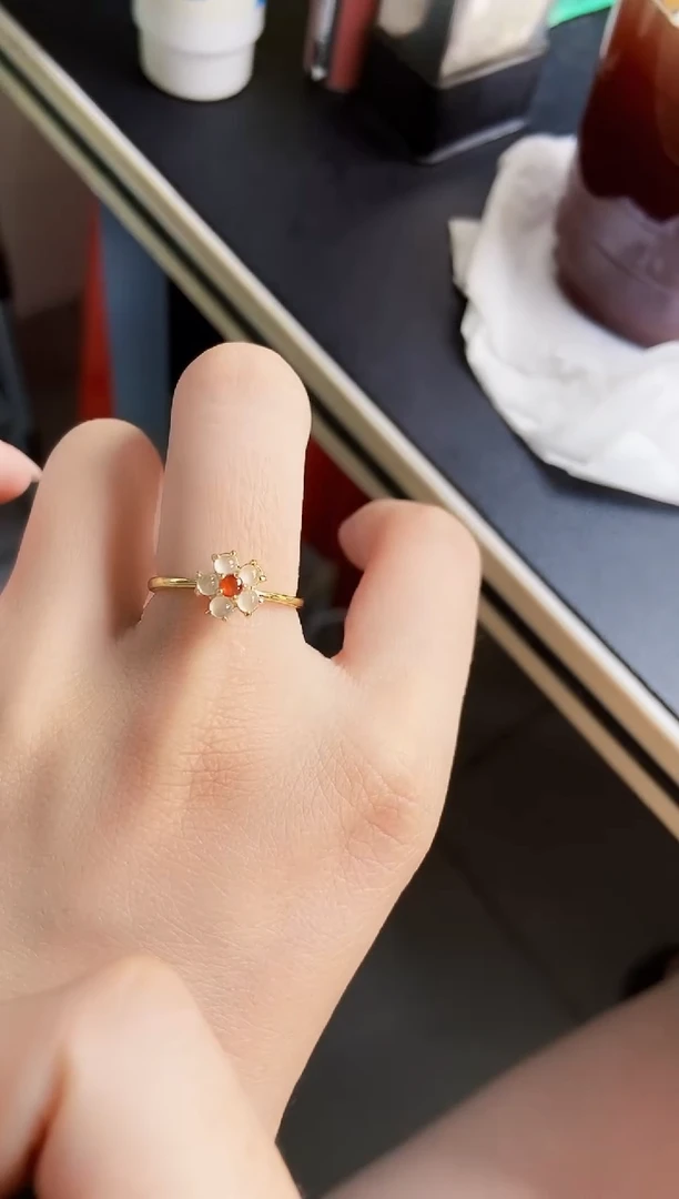 翡翠戒指银S925镶嵌12