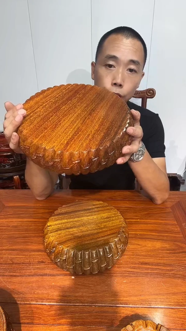 木骑****妖老花整木竹节款27*30*8金瓜