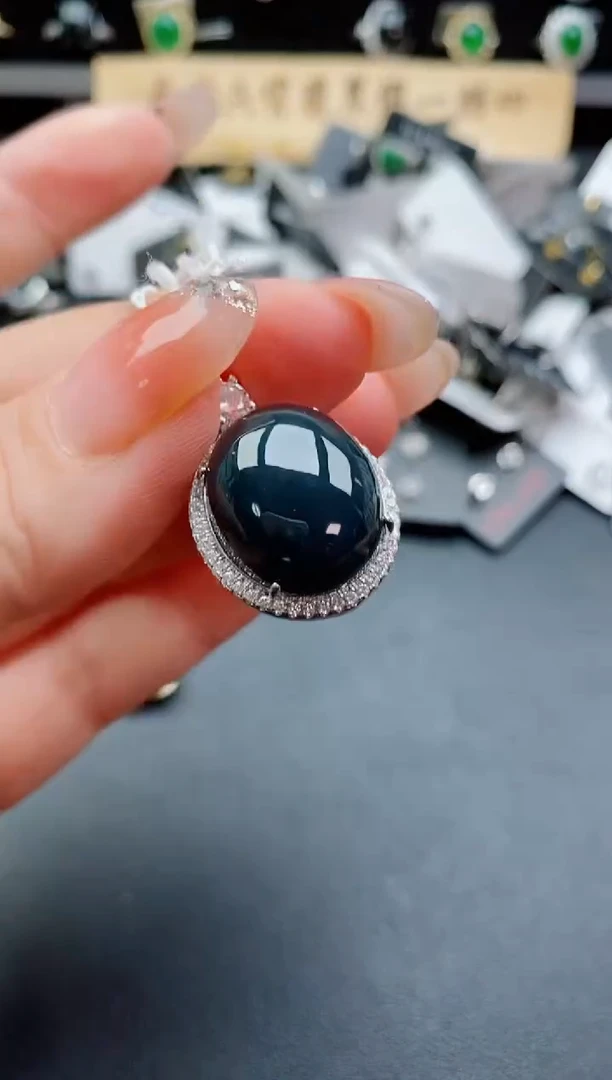 吊坠(赠链)银S925镶嵌翡翠1