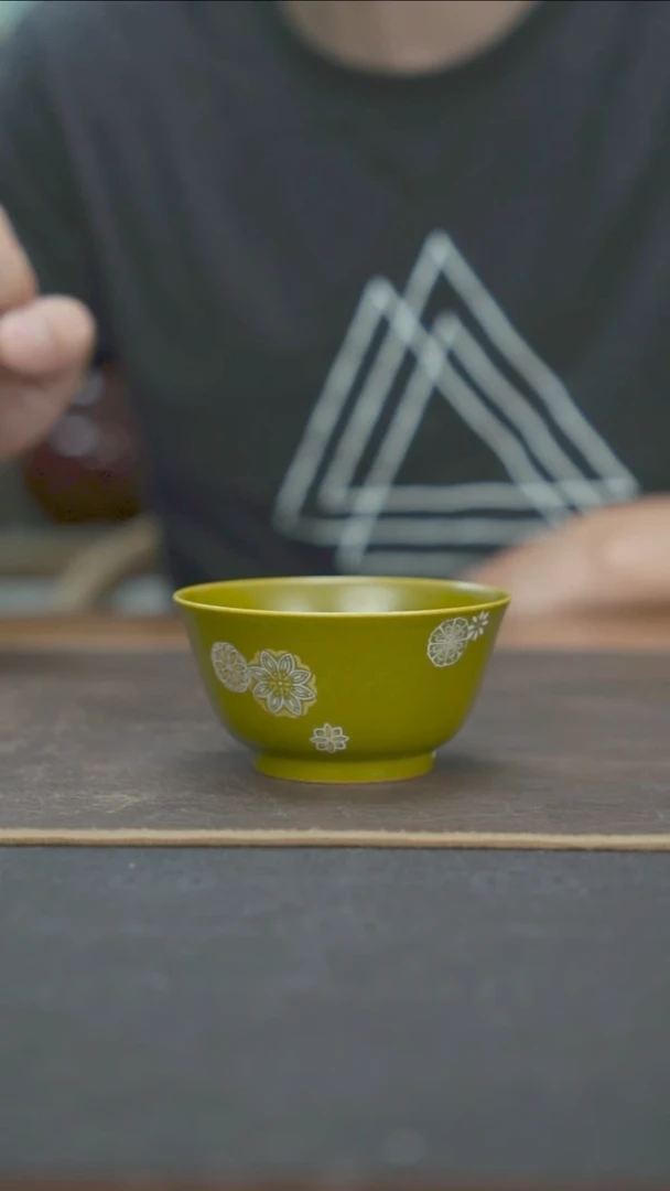 杯金银手绘皮球花杯