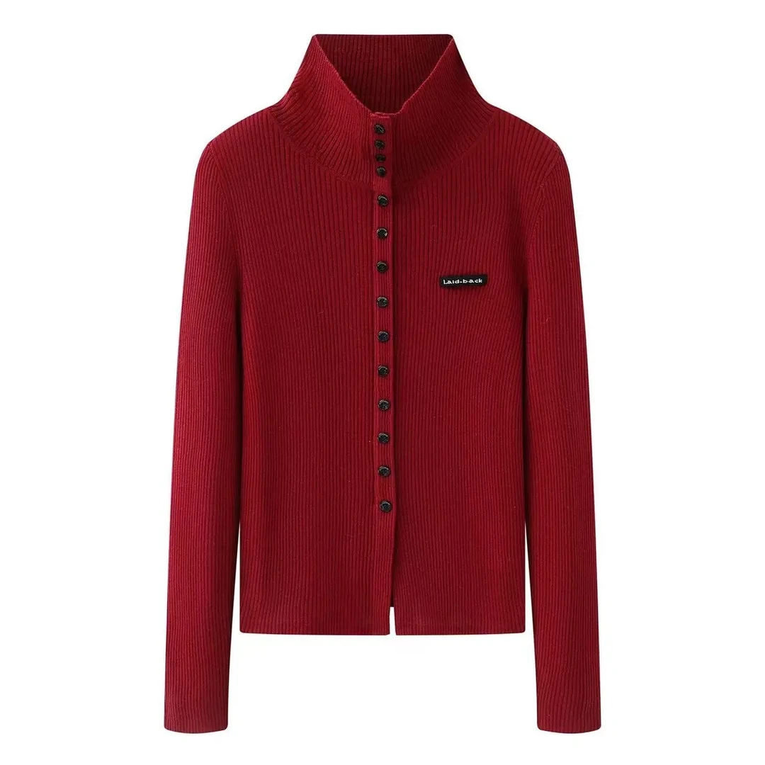 【直播专享】2026春季新款3色打底毛衣休闲百搭高领针织衫女0112