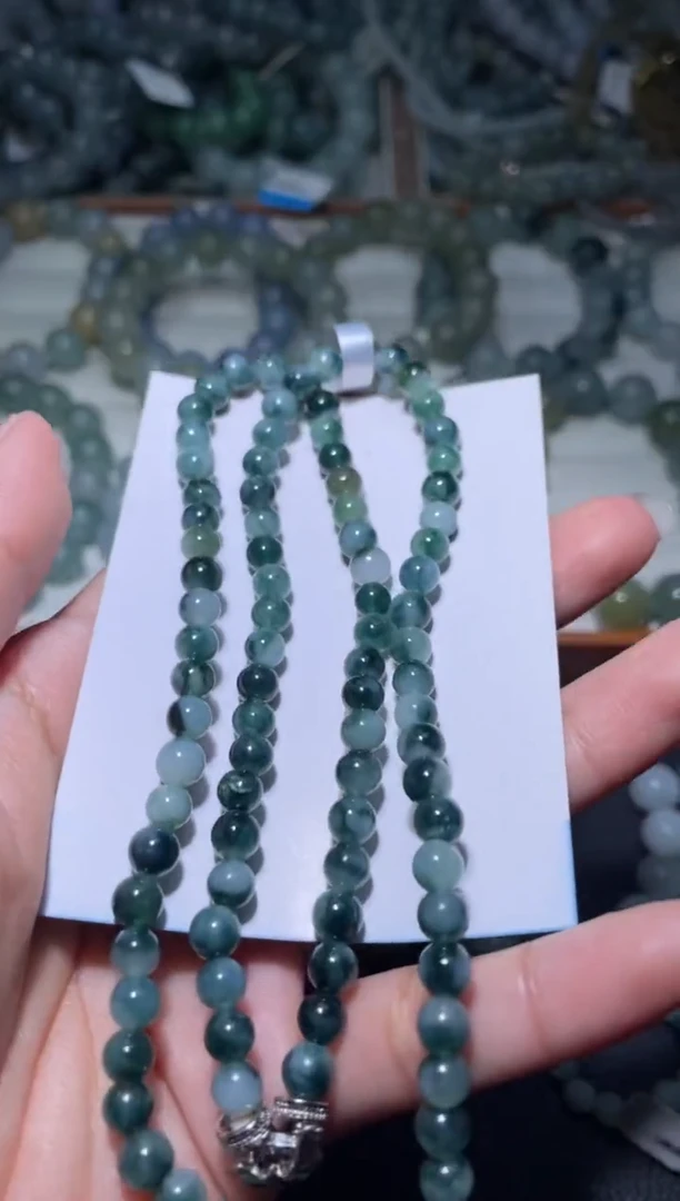 未镶嵌定制翡翠天然缅甸翡翠手串40
