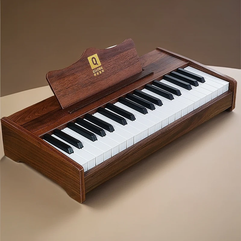 俏娃木质儿童小钢琴电子琴成人初学宝宝男女孩玩具生日礼物周岁
