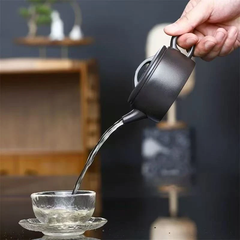 石黄大口光器 扁汉瓦壶紫砂壶赵园静