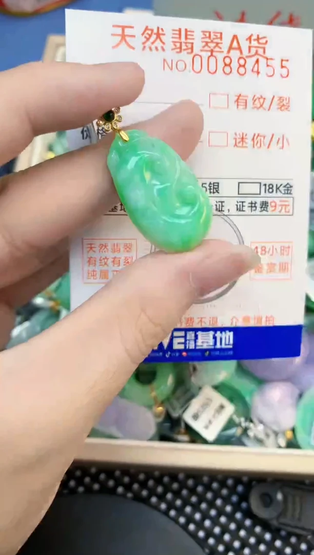 翡翠未镶嵌吊坠(不含链)1