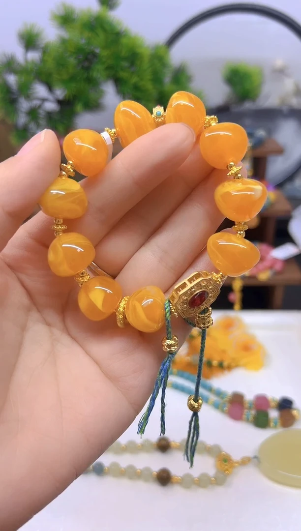 未镶嵌蜜蜡手链DIY款S721