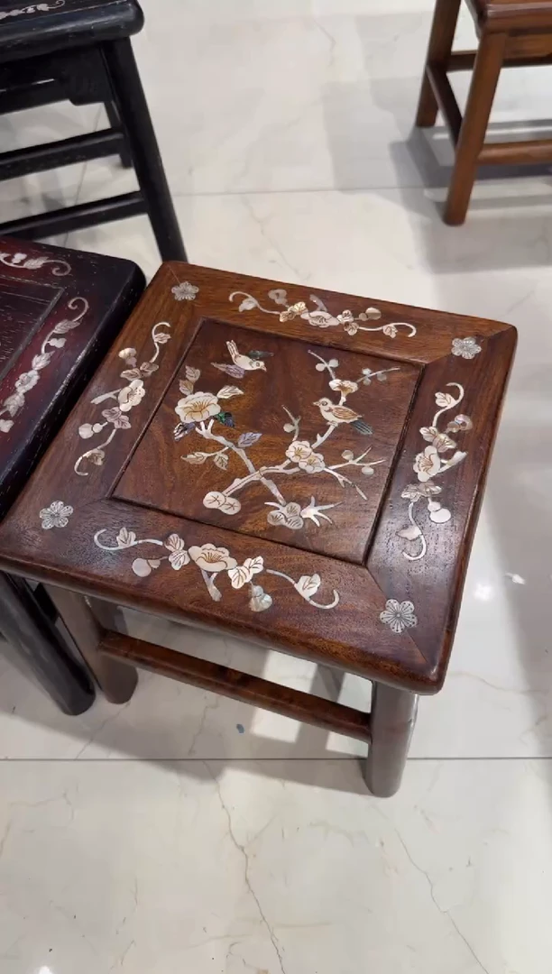 木木头款黄花梨喜鹊富贵凳398