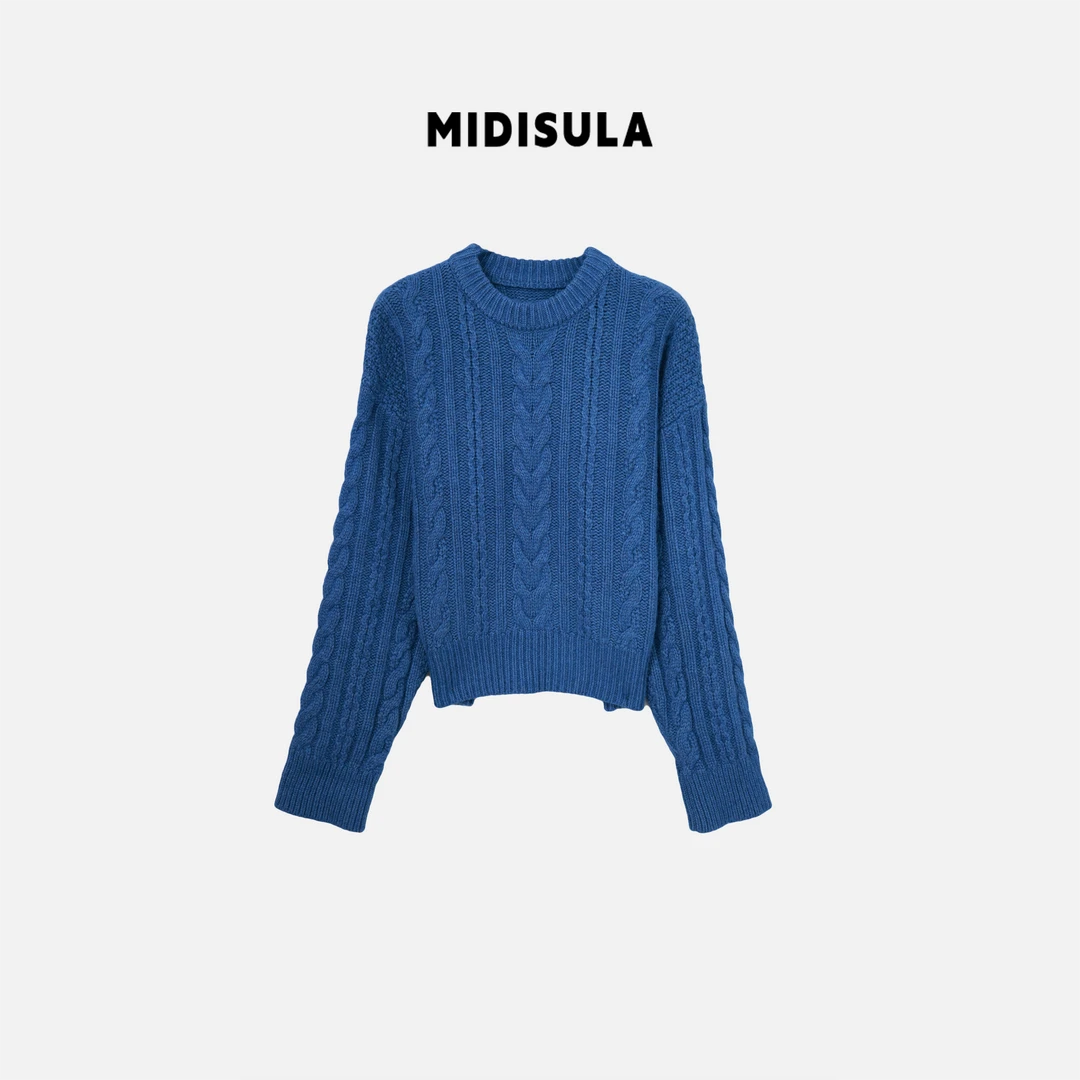 【H.MDSL】冬装新款欧货女装加厚麻花柔软羊毛衫#2218