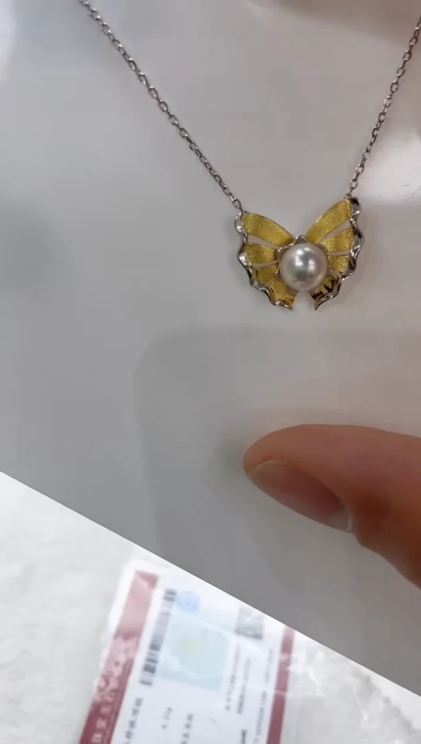 【闪购商品】海水珍珠套链银S925镶嵌海水珍珠项链