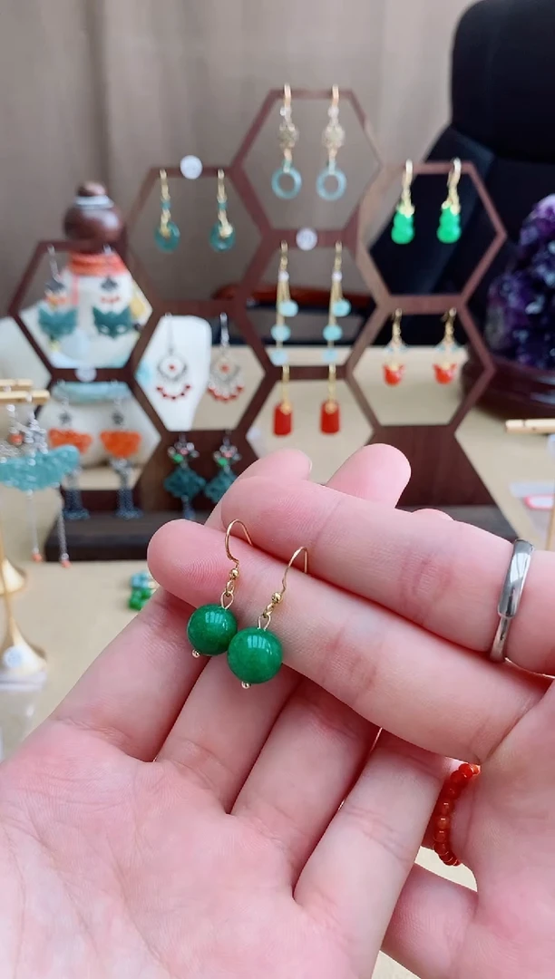 未镶嵌耳钉玛瑙/玉髓5