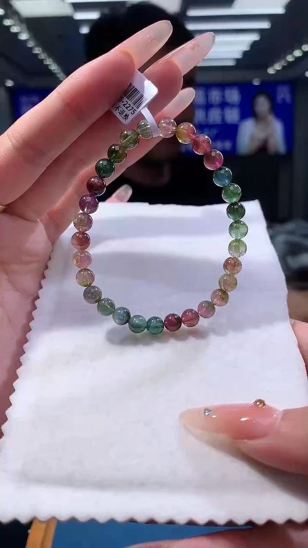 手链未镶嵌碧玺西瓜碧玺单圈6x (多样性发一)