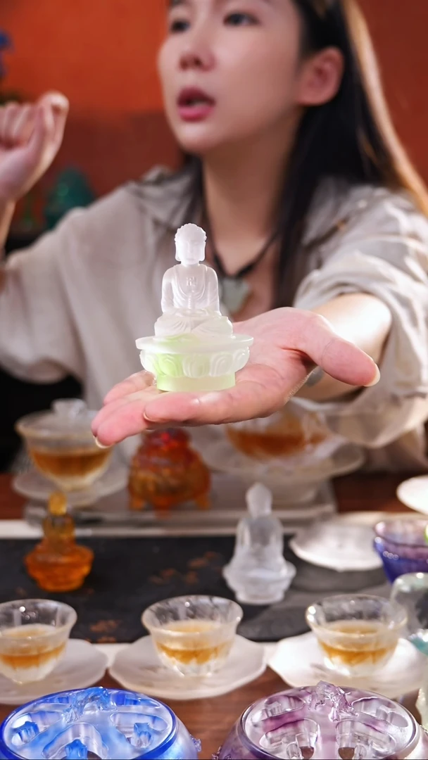 八**央古法琉璃白绿色药师