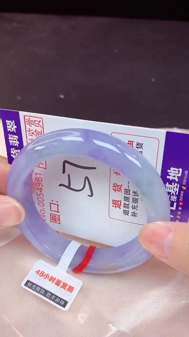 未镶嵌手镯翡翠57（48小时鉴赏期 ）