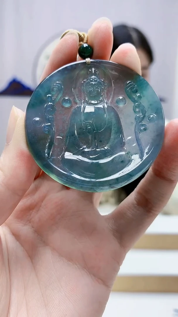 未镶嵌定制翡翠4812zm-毛货挂件观音83