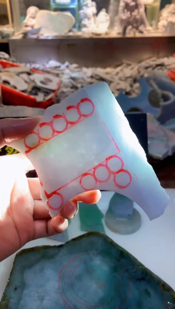 裸石翡翠0朗0翡翠珠宝653