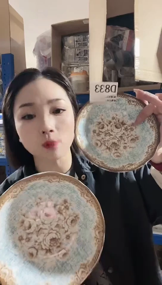【闪购商品】瓷片日本进口瓷器伊陶16CM钵两只D833蓝