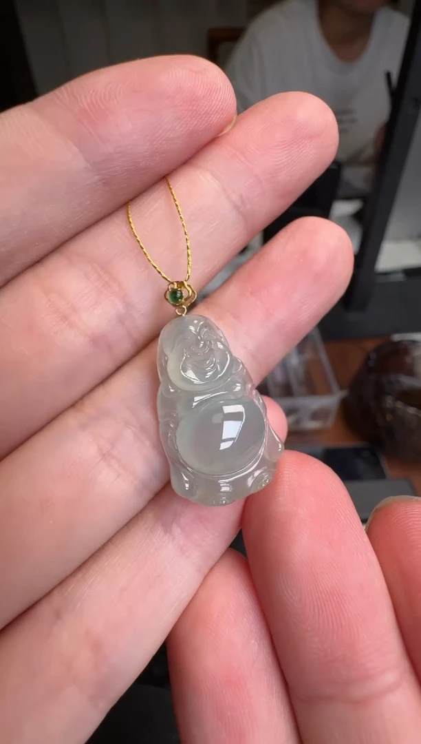 定制翡翠18K金镶嵌888887