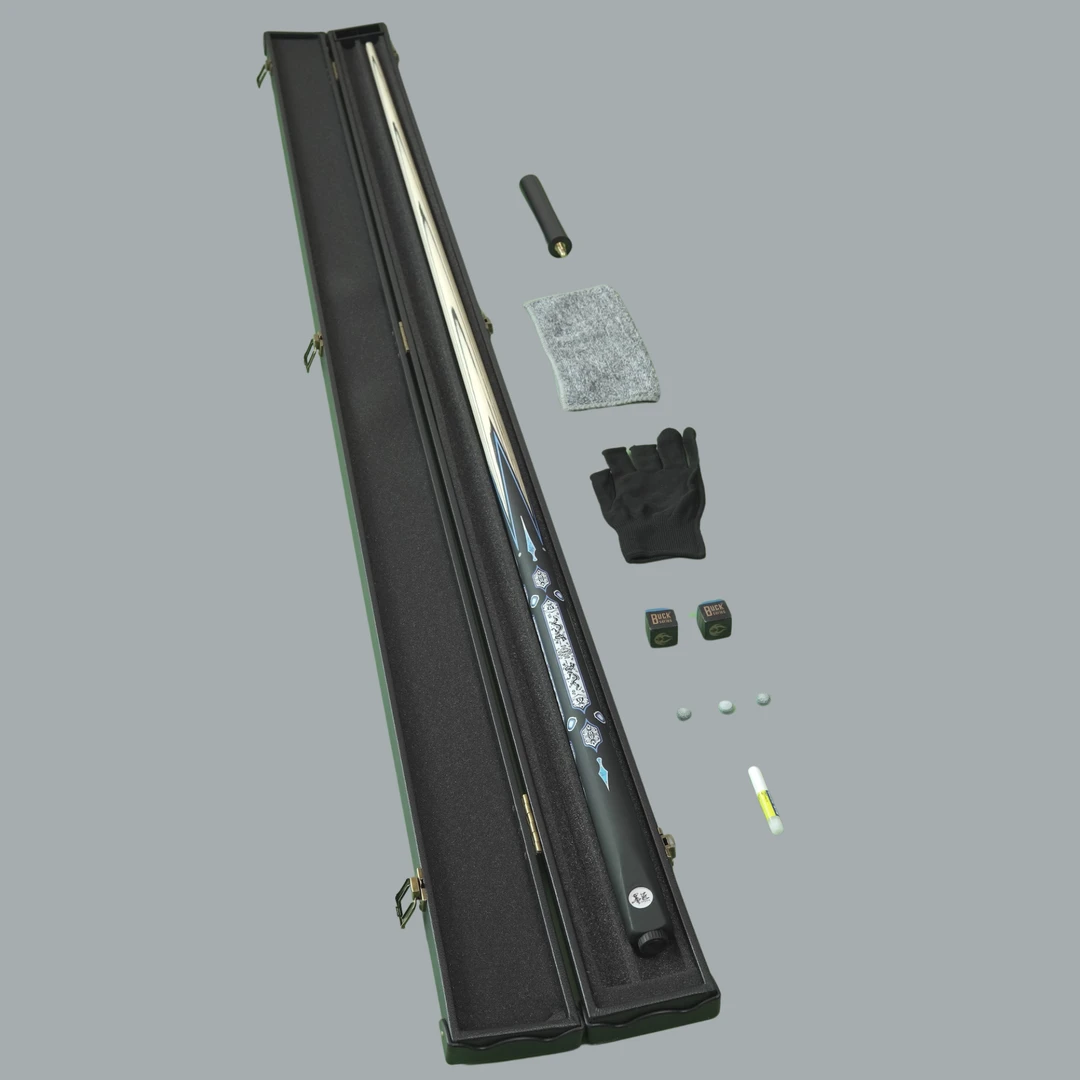 金刚准神一体通杆通体桌球杆小头斯诺克手工台球杆中式黑八球杆