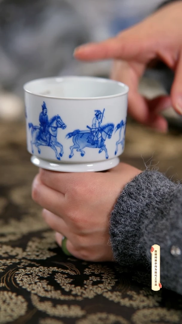 杯子陶瓷?*天景德镇精品手绘柴烧茶具U136