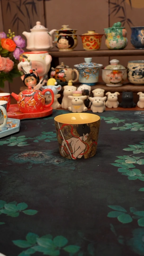 明池  哪吒猪口杯