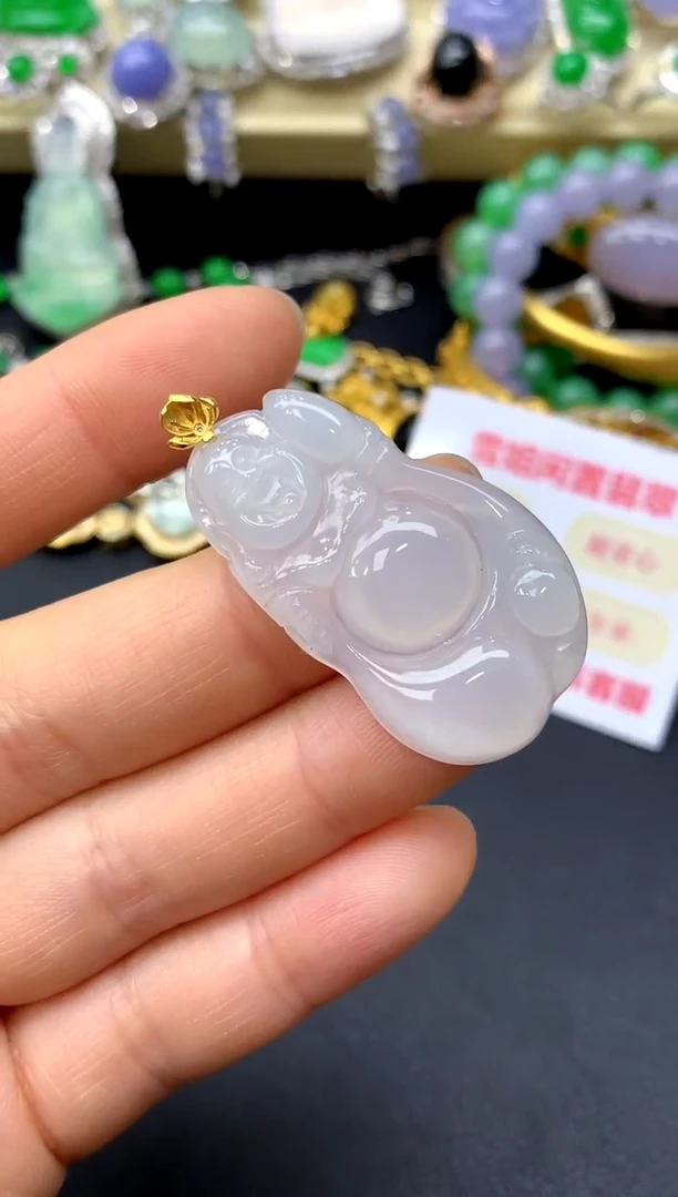 颈饰18K金镶嵌翡翠151-中国好珍宝