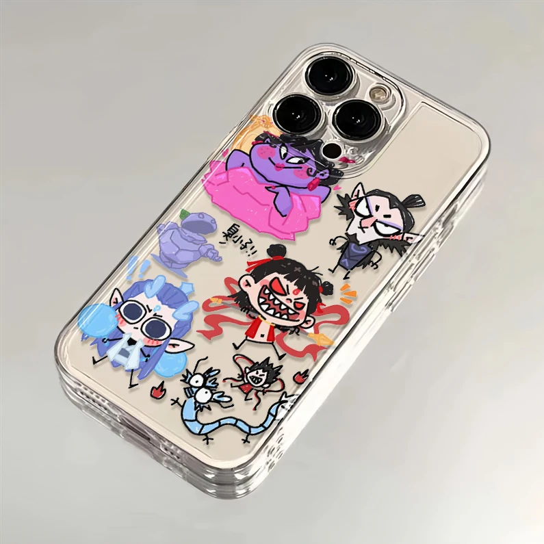 全家福卡通适用苹果15pro手机壳华为荣耀小米14红米OPPOvivo可爱
