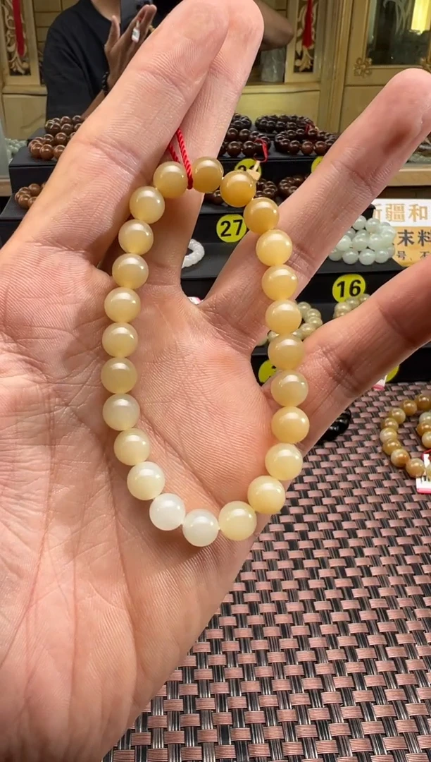 未镶嵌手串和田玉且末料迪克兰手串卡8